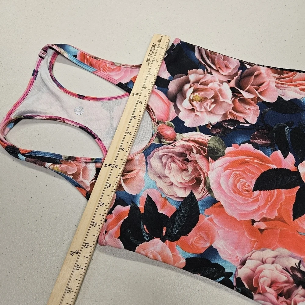 Lululemon Cool Racerback Tank Top Secret Garden Floral Running Yoga Size M EUC